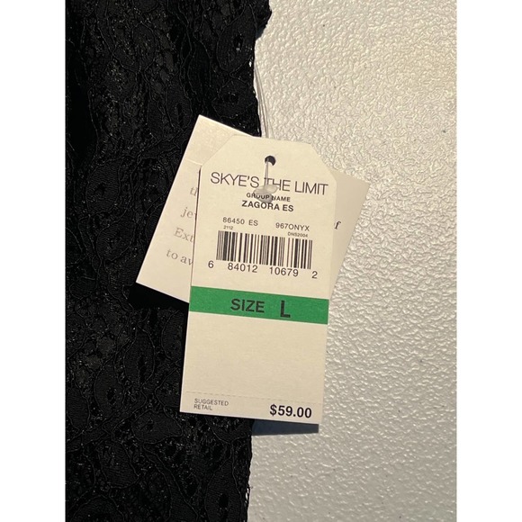 NEW Skye's The Limit Black Lace Cami Camisole Tank Top - Picture 4 of 5